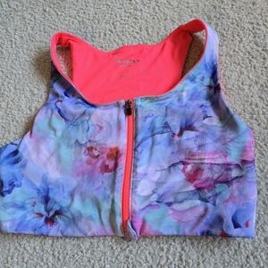 🌈 JF Active Front Zip Cropped Athletic Top